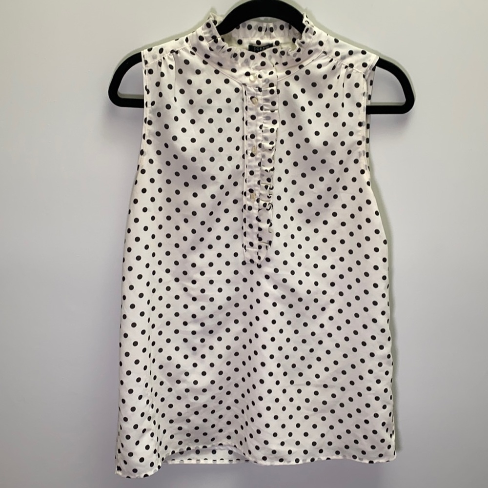 ✨J. Crew Factory Sleeveless Dot Blouse✨